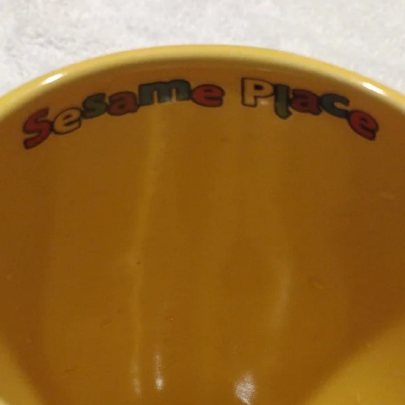 Sesame Place Workshop Colorful Elmo Loves Mornings Yellow Oversized Barrel Mug - Picture 2 of 4